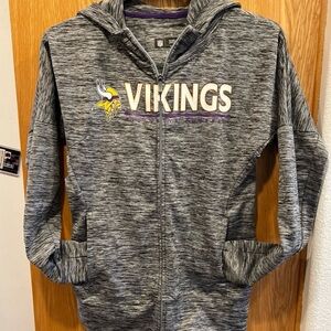 NFL Team Apparel Women’s Minnesota Vikings Football Zip-up Hoodie - Size Small